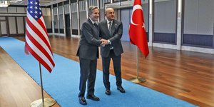 Οι υπουργοί Εξωτερικών ΗΠΑ και Τουρκίας, Μπλίνκεν και Τσαβούσογλου