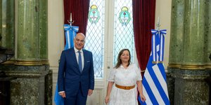 Νίκος Δένδιας και Σεσίλια Μορό