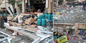 Βομβαρδισμένο τοπίο μετά την έκρηξη