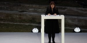 H Πρόεδρος της Δημοκρατίας, Κατερίνα Σακελλαροπούλου, κατά την τελετή έναρξης της εκδήλωσης «2023 Ελευσίνα- Πολιτιστική Πρωτεύουσα της Ευρώπης»