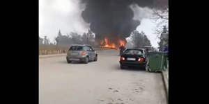 Φωτιά σε λεωφορείο του ΚΤΕΛ Θεσσαλονίκης