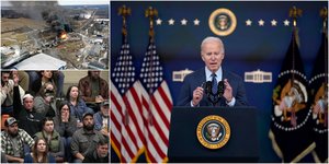 Η κυβέρνηση Μπάιντεν προσπαθεί να καθησυχάσει κατοίκους στο Οχάιο, μετά τον εκτροχιασμό τρένου που μετέφερε επικίνδυνα χημικά προϊόντα