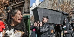 Καλλιτέχνες έξω από το Συμβούλιο της Επικρατείας