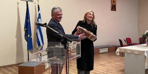 Η Μαρέβα Γκραμπόφσκι-Μητσοτάκη στην Κόνιτσα