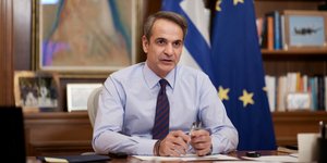 Ο Κυριάκος Μητσοτάκης δίνει συνέντευξη στο CNN