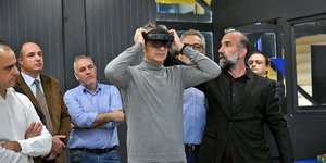 O Kυριάκος Μητσοτάκης στο Πάρκο Καινοτομίας «JOIST», στη Λάρισα/ Πηγή: Τwitter