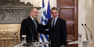 Ο πρόεδρος της Βουλγαρίας συναντήθηκε με τον Κυριάκο Μητσοτάκη