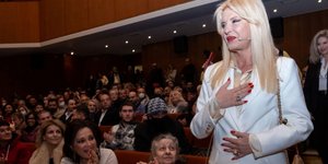 Aπό την προεκλογική συγκέντρωση της Μαρίνας Πατούλη