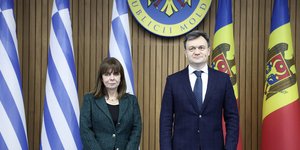 Η Κατερίνα Σακελλαροπούλου με τον Ντόριν Ρετσεάν