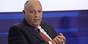 Ο Σαμέχ Σούκρι, Υπουργός Εξωτερικών της Αιγύπτου/ AP Photos