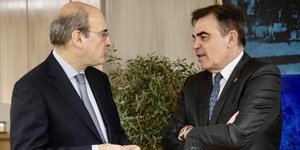 Συνάντηση του Κωστή Χατζηδάκη με τον Μαργαρίτη Σχοινά