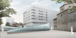 Τρισδιάστατη απεικόνιση στεγάστρου σταθμού Βενιζέλου 