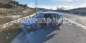 Βόλος Τροχαίο ατύχημα με τρεις τραυματίες σε σφοδρή σύγκρουση /