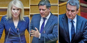 Η Θεοδώρα Τζάκρη, ο Μιλτιάδης Βαρβιτσιώτης και ο Ανδρέας Λοβέρδος