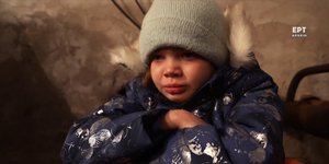 Παιδί στην Ουκρανία κλαίει