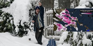 Επιμένει η κακοκαιρία «Μπάρμπαρα» -Δεξιά χάρτης του meteo