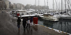 Χιόνια στον Πειραιά