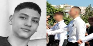 Τέμπη παρέλαση 15χρονος μαύρες κορδέλες