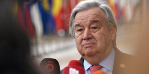 O γ.γ. του ΟΗΕ, Αντόνιο Γκουτέρες, στη σύνοδο κορυφής της ΕΕ