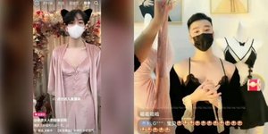 Άνδρες μοντέλα διαφημίζουν γυναικεία εσώρουχα σε ζωντανές εκπομπές πώλησης ρούχων στην Κίνα