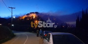 Φθιώτιδα: Μάχη με τι φλόγες συνεχίζουν να δίνουν οι πυροσβέστες κοντά στο χωριό Μενδενίτσα