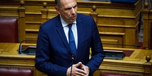 Ο Γιώργος Γεραπετρίτης στη Βουλή