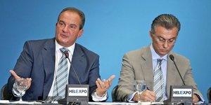 Κώστας Καραμανλής και Θοδωρής Ρουσόπουλος