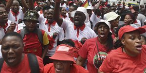 Διαδηλώσεις στη Νότια Αφρική/ Φωτογραφία αρχείου: AP