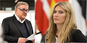 Ο Ιταλός πρώην ευρωβουλευτής Πιερ Αντόνιο Παντσέρι και η πρώην αντιπρόεδρος της Ευρωβουλής, Εύα Καϊλή 