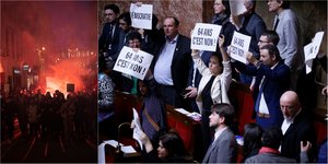 Ξεσηκώθηκαν στην Εθνοσυνέλευση της Γαλλίας και στους δρόμους για το συνταξιοδοτικό του Μακρόν