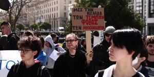 Συγκέντρωση μαθητών για το δυστύχημα στα Τέμπη/ EUROKINISSI