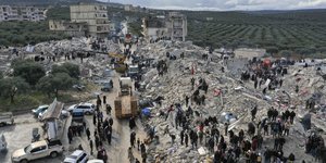 Εικόνα καταστροφής μετά τον σεισμό στη Συρία