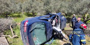 Το σοβαρό τροχαίο σημειώθηκε στο Ρέθυμνο