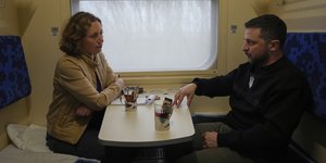 Ο Βολοντίμιρ Ζελένσκι σε συνέντευξή του στο Associated Press/ AP Photos