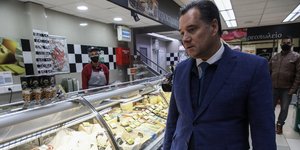 Επίσκεψη Άδωνι Γεωργιάδη σε σούπερ μάρκετ
