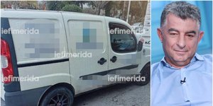 Το βαν διαφυγής των δραστών μετά τη δολοφονία του Γιώργου Καραϊβάζ