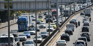 Κίνηση οχημάτων στην Εθνική Οδό