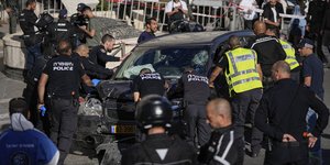 Το αυτοκίνητο που έπεσε πάνω σε πολίτες στην Ιερουσαλήμ του Ισραήλ