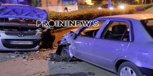 Τροχαίο στην Καβάλα το βράδυ του Μεγάλου Σαββάτου/ Φωτογραφία: Proininews.gr