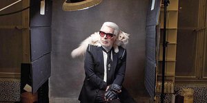 O Karl Lagerfeld με την αγαπημένη του γάτα Choupette