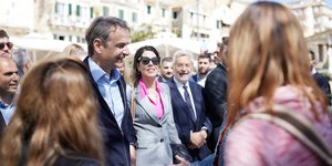 Ο Κυριάκος Μητσοτάκης κατά την επίσκεψή του στην Κέρκυρα/ Φωτογραφία: ΔΗΜΗΤΡΗΣ ΠΑΠΑΜΗΤΣΟΣ/ΓΡΑΦΕΙΟ ΤΥΠΟΥ ΠΡΩΘΥΠΟΥΡΓΟΥ/EUROKINISSI