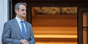 Ο Κυριάκος Μητσοτάκης στο Μέγαρο Μαξίμου