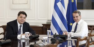 Ο Κυριάκος Μητσοτάκης με τον Τζορτζ Τσούνη