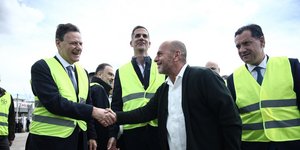 Ο Κώστας Μπακογιάννης, ο Γιάννης Αλαφούζος και ο Άδωνις Γεωργιάδης