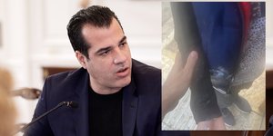 Θρασύδειλη επίθεση στον Θάνο Πλεύρη με γιαούρτια στον ίδιο και τα παιδιά του