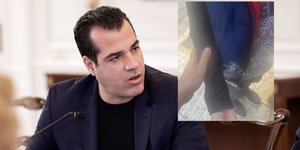 Θρασύδειλη επίθεση στον Θάνο Πλεύρη με γιαούρτια στον ίδιο και τα παιδιά του