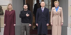 Ο Βολοντίμιρ Ζελένσκι κατά την επίσκεψή του στην Πολωνία