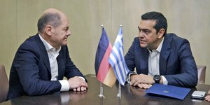 Ο Ολαφ Σολτς και ο Αλέξης Τσίπρας σε παλαιότερη συνάντησή τους