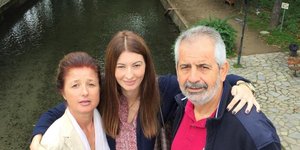 Η Λίνα Σουλούκου με την οικογένεια της