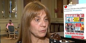 Η Ζωή Βαρέλη-Στεφανίδη  -Δεξιά το επίμαχο tweet
